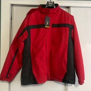 Mountain Warehouse Dusk Men's Ski Jacket - Water Resistant Rain Coat Sz XXXL Red